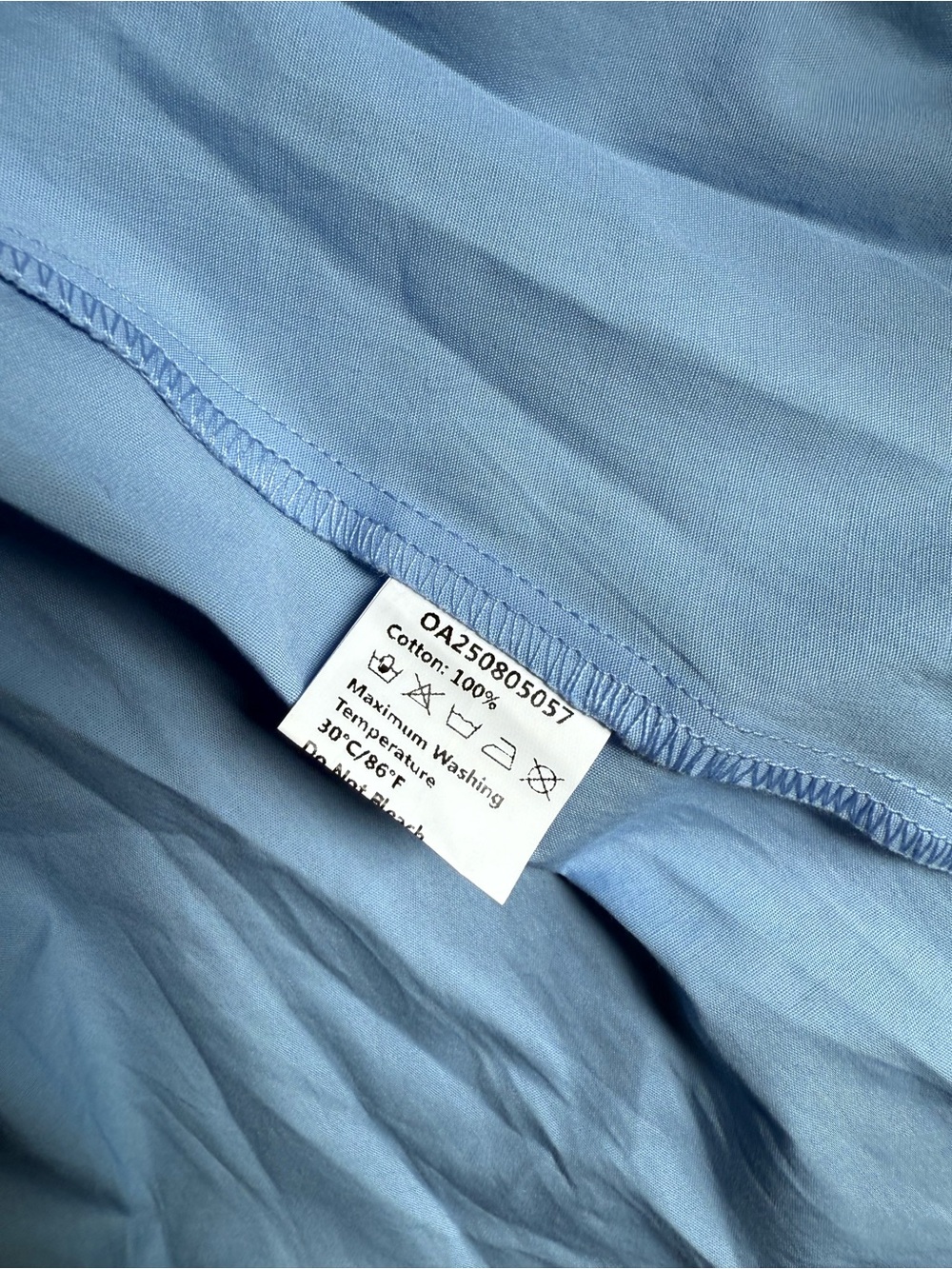 NWT Commense Asymmetric Hem Ruched Button-Up Blue Shirt Dress - Picture 12 of 12